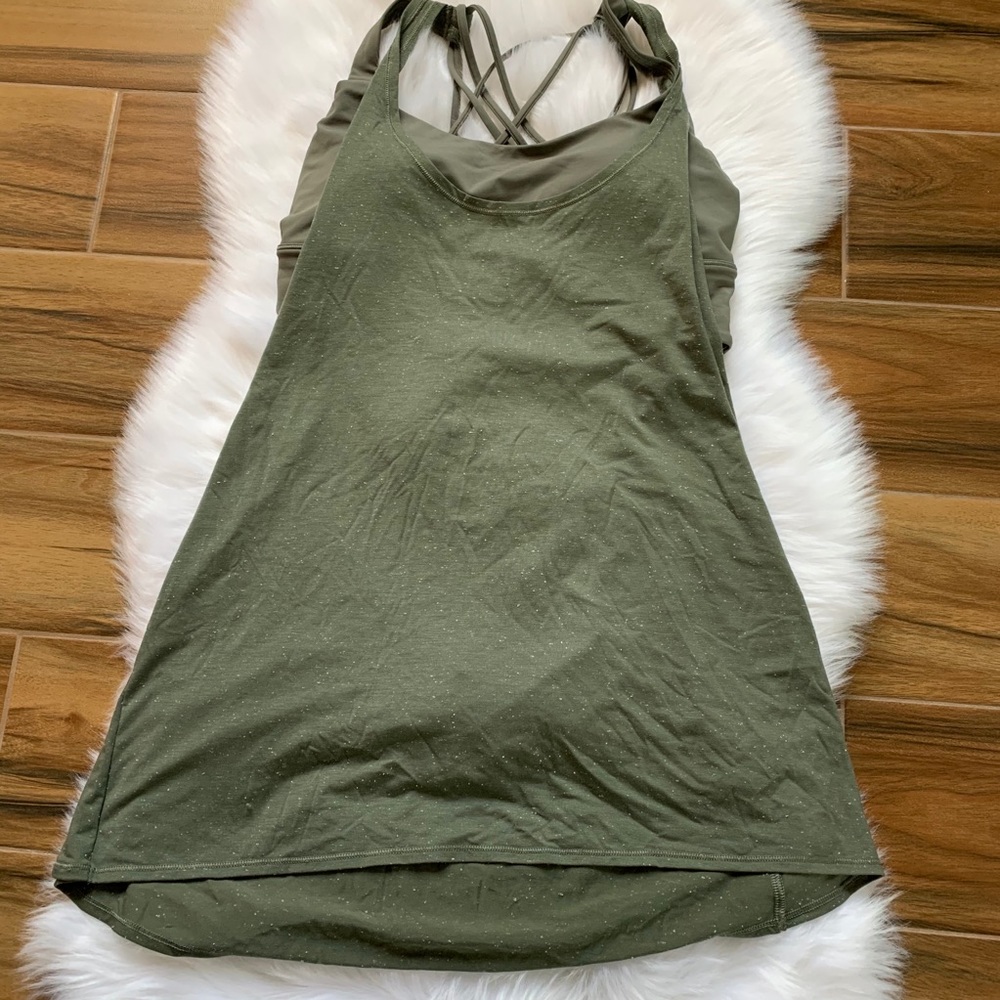 Lululemon tied in energy 2 in 1 tank sage green 10 - Picture 3 of 7